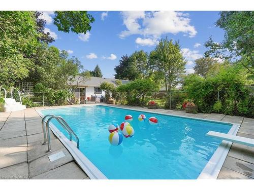 7689 5 Side Road, Halton Hills, ON - Outdoor With In Ground Pool With Deck Patio Veranda With Backyard