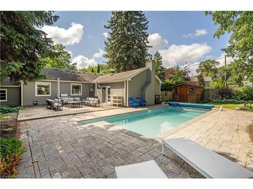 505 Patricia Drive, Oakville, ON - Outdoor With In Ground Pool With Deck Patio Veranda With Backyard With Exterior