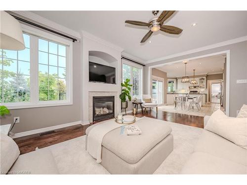 2366 Valleyridge Drive, Oakville, ON - Indoor Photo Showing Living Room With Fireplace