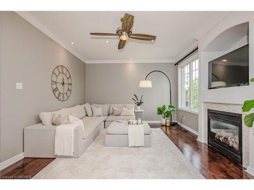 2366 Valleyridge Drive, Oakville, ON - Indoor Photo Showing Living Room With Fireplace