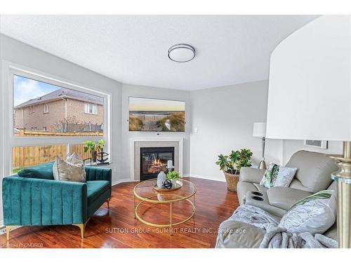 18 Cloverlawn Street, Brampton, ON - Indoor Photo Showing Living Room With Fireplace