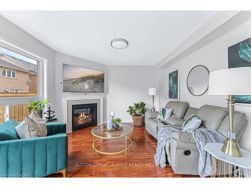 18 Cloverlawn Street, Brampton, ON - Indoor Photo Showing Living Room With Fireplace