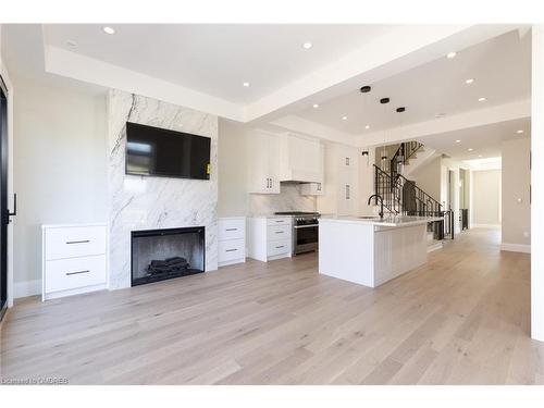 249 Rebecca Street, Oakville, ON - Indoor Photo Showing Kitchen With Fireplace