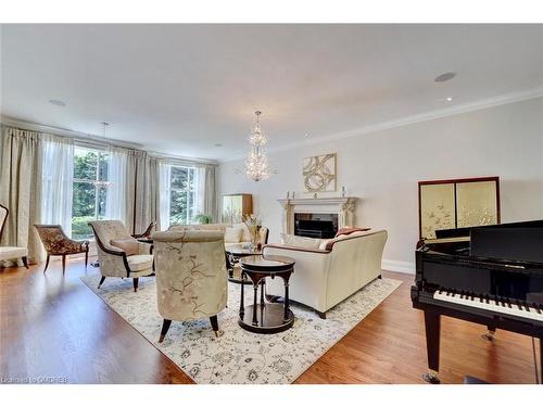 4038 Lakeshore Road, Burlington, ON - Indoor Photo Showing Living Room With Fireplace