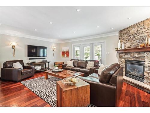 27 Southaven Place, Oakville, ON - Indoor Photo Showing Living Room With Fireplace