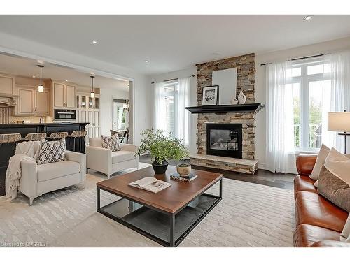 11300 Taylor Court, Campbellville, ON - Indoor Photo Showing Living Room With Fireplace