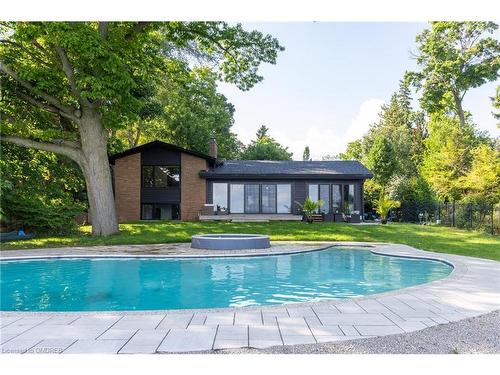 2226 Lakeshore Road, Burlington, ON - Outdoor With In Ground Pool With Backyard