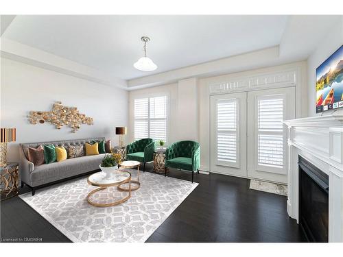 84 Heming Trail, Hamilton, ON - Indoor Photo Showing Living Room With Fireplace