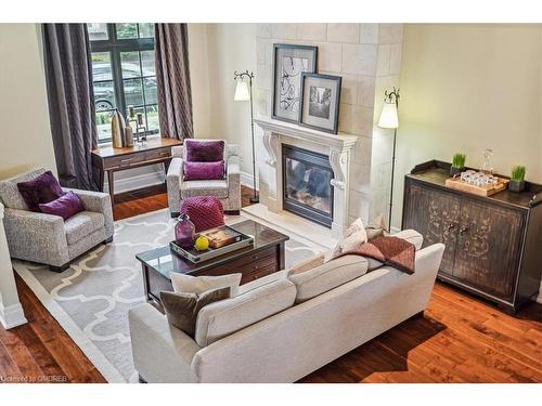 2378 Marine Drive, Oakville, ON - Indoor Photo Showing Living Room With Fireplace