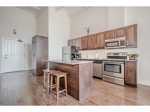 206-200 Stinson Street, Hamilton, ON - Indoor Photo Showing Kitchen With Stainless Steel Kitchen