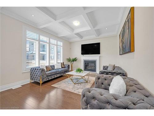 3298 Rattlesnake Path, Oakville, ON - Indoor Photo Showing Living Room With Fireplace