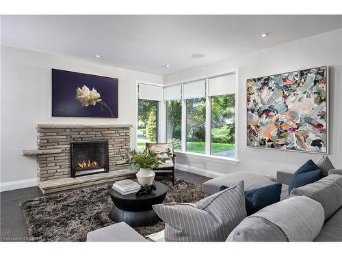 54 Holyrood Avenue, Oakville, ON - Indoor Photo Showing Living Room With Fireplace