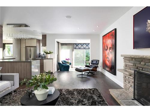 54 Holyrood Avenue, Oakville, ON - Indoor Photo Showing Living Room With Fireplace