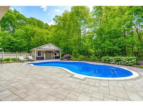 168 Diiorio Circle, Ancaster, ON - Outdoor With In Ground Pool With Deck Patio Veranda With Backyard