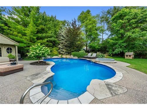 3064 St Clair Avenue, Burlington, ON - Outdoor With In Ground Pool With Backyard