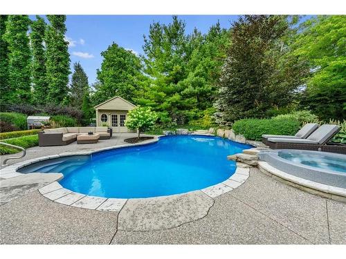 3064 St Clair Avenue, Burlington, ON - Outdoor With In Ground Pool With Backyard