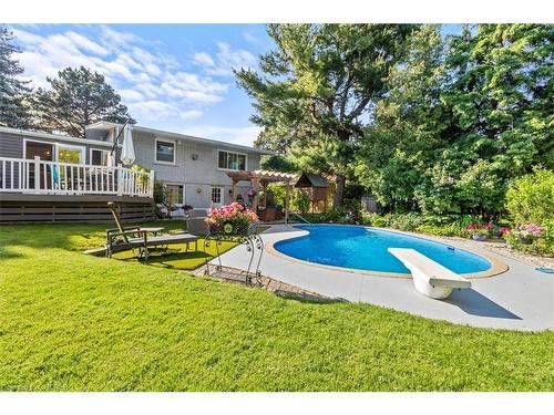 14 Lynnwood Avenue, Grimsby, ON - Outdoor With In Ground Pool With Deck Patio Veranda