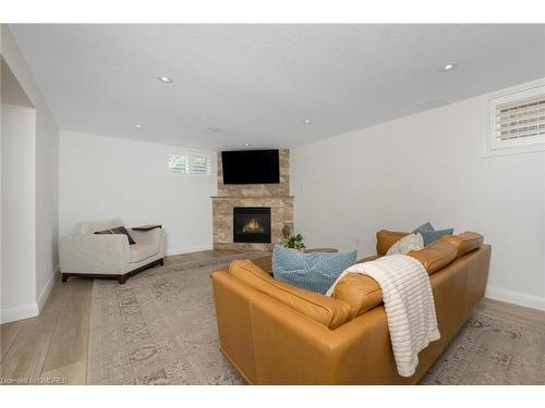 596 Thornwood Avenue, Burlington, ON - Indoor Photo Showing Living Room With Fireplace