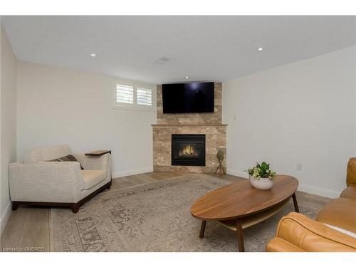 596 Thornwood Avenue, Burlington, ON - Indoor Photo Showing Living Room With Fireplace