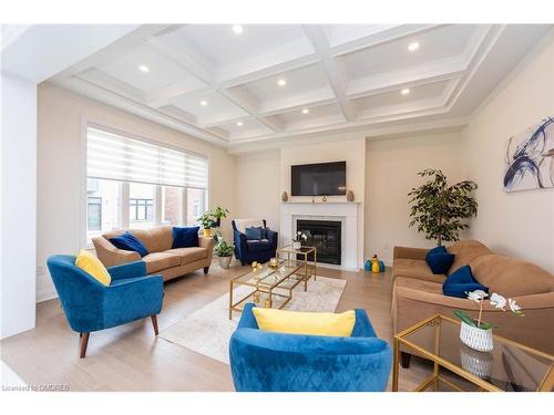 2437 Irene Crescent, Oakville, ON - Indoor Photo Showing Living Room With Fireplace