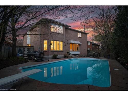 1292 Grainer Court, Oakville, ON - Outdoor With In Ground Pool With Backyard