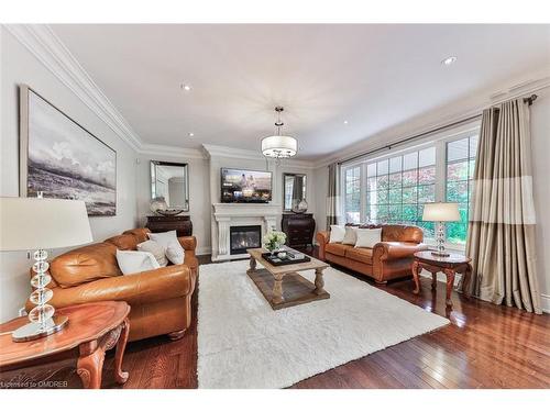 526 Hidden Trail, Oakville, ON - Indoor Photo Showing Living Room With Fireplace