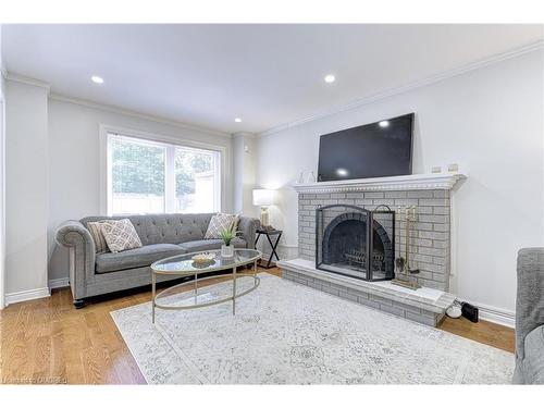 2116 Munn'S Avenue, Oakville, ON - Indoor Photo Showing Living Room With Fireplace