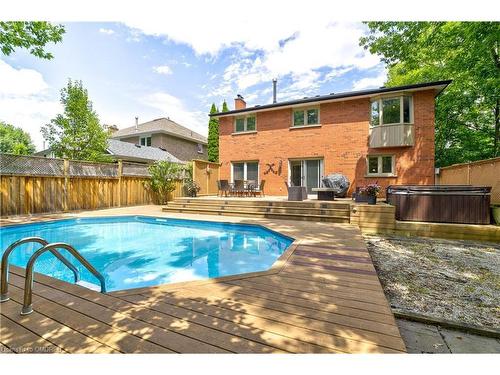 2116 Munn'S Avenue, Oakville, ON - Outdoor With In Ground Pool With Deck Patio Veranda With Backyard