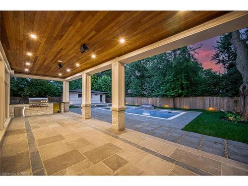 2014 Lakeshore Road W, Oakville, ON - Outdoor With In Ground Pool With Deck Patio Veranda