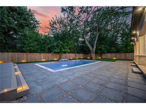 2014 Lakeshore Road W, Oakville, ON - Outdoor With In Ground Pool With Backyard