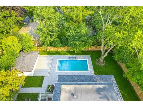 2014 Lakeshore Road W, Oakville, ON - Outdoor With In Ground Pool With Backyard