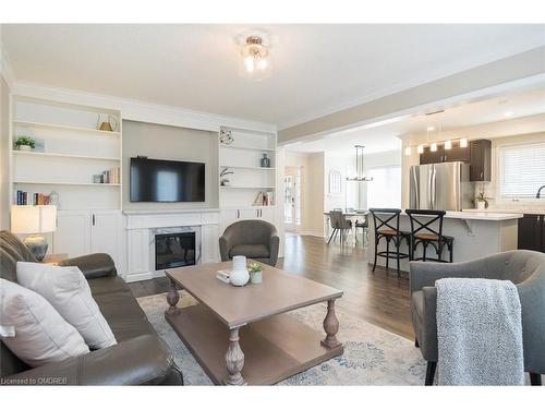 536 Laking Terrace, Milton, ON - Indoor Photo Showing Living Room With Fireplace