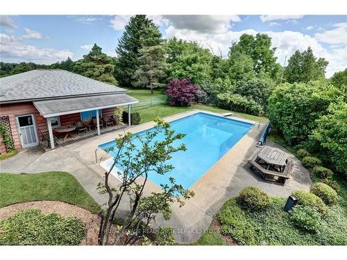 2022 Valens Road N, Hamilton, ON - Outdoor With In Ground Pool With Backyard