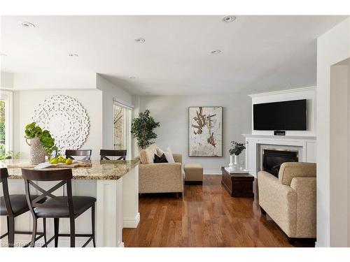 1038 Old Oak Drive, Oakville, ON - Indoor Photo Showing Living Room With Fireplace