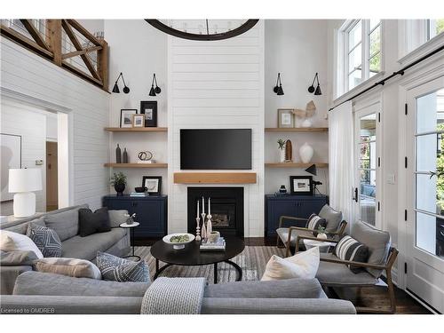 18 Holyrood Avenue, Oakville, ON - Indoor Photo Showing Living Room With Fireplace