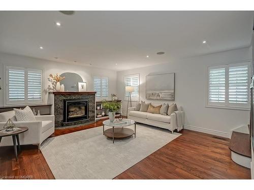 50 Burnet Street, Oakville, ON - Indoor Photo Showing Living Room With Fireplace