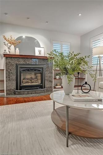 50 Burnet Street, Oakville, ON - Indoor Photo Showing Living Room With Fireplace