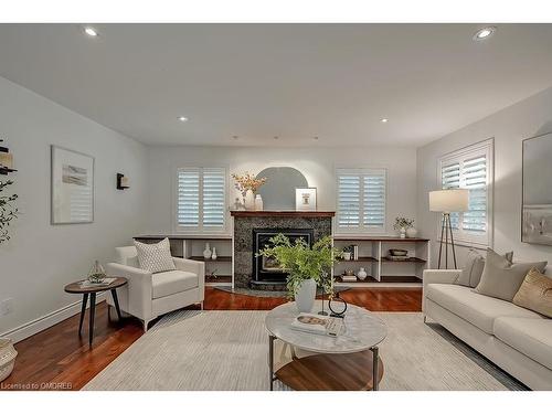 50 Burnet Street, Oakville, ON - Indoor Photo Showing Living Room With Fireplace