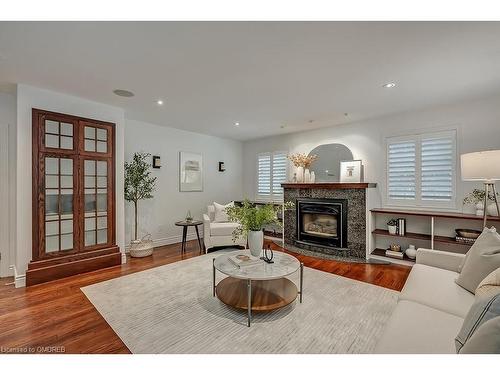 50 Burnet Street, Oakville, ON - Indoor Photo Showing Living Room With Fireplace