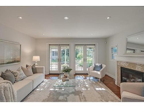 50 Burnet Street, Oakville, ON - Indoor Photo Showing Living Room With Fireplace