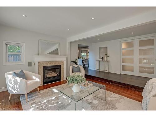 50 Burnet Street, Oakville, ON - Indoor Photo Showing Living Room With Fireplace