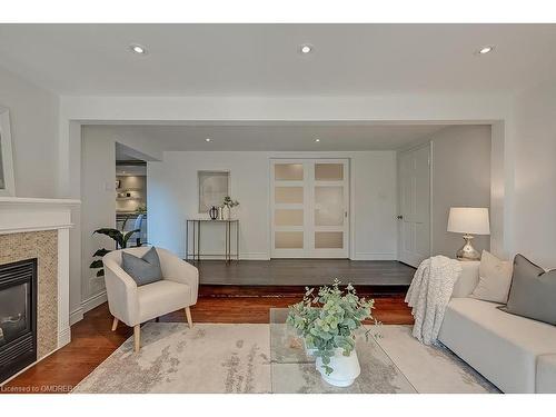 50 Burnet Street, Oakville, ON - Indoor Photo Showing Living Room With Fireplace