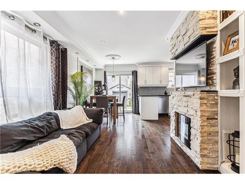 3227 Raindance Crescent, Mississauga, ON - Indoor Photo Showing Living Room With Fireplace