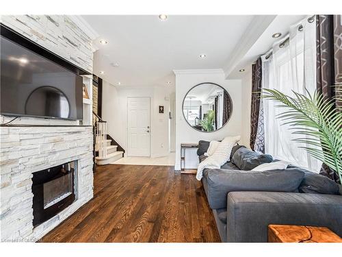 3227 Raindance Crescent, Mississauga, ON - Indoor Photo Showing Living Room With Fireplace