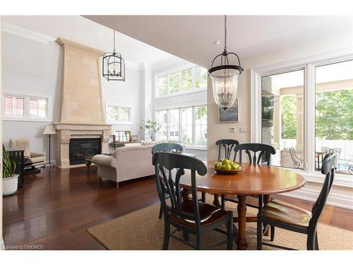 29 Howard Avenue, Oakville, ON - Indoor Photo Showing Dining Room With Fireplace