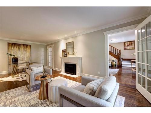 100 Whittington Place, Oakville, ON - Indoor Photo Showing Living Room With Fireplace