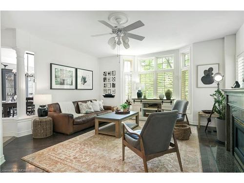 1259 Glenashton Drive, Oakville, ON - Indoor Photo Showing Living Room With Fireplace