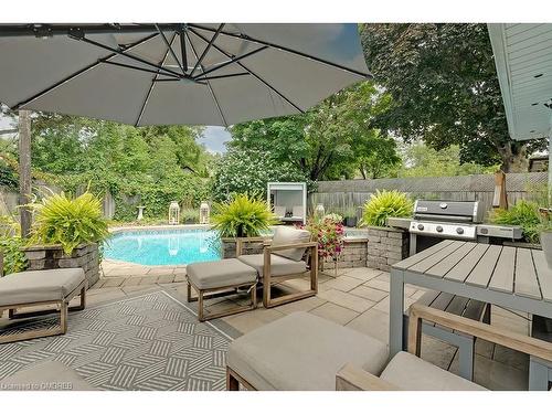 105 Osborne Crescent, Oakville, ON - Outdoor With In Ground Pool With Deck Patio Veranda