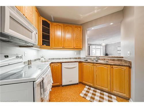 302-443 Centennial Forest Drive, Milton, ON - Indoor Photo Showing Kitchen With Double Sink