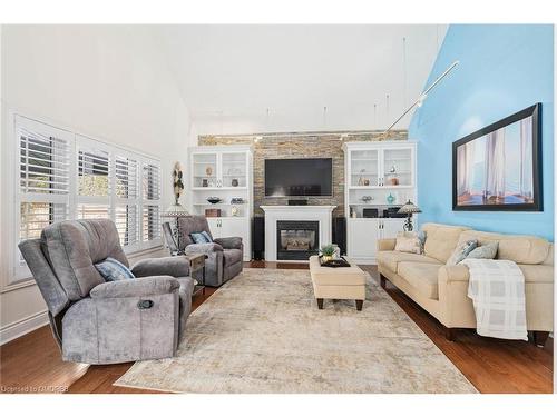 15219 Argyll Road, Georgetown, ON - Indoor Photo Showing Living Room With Fireplace